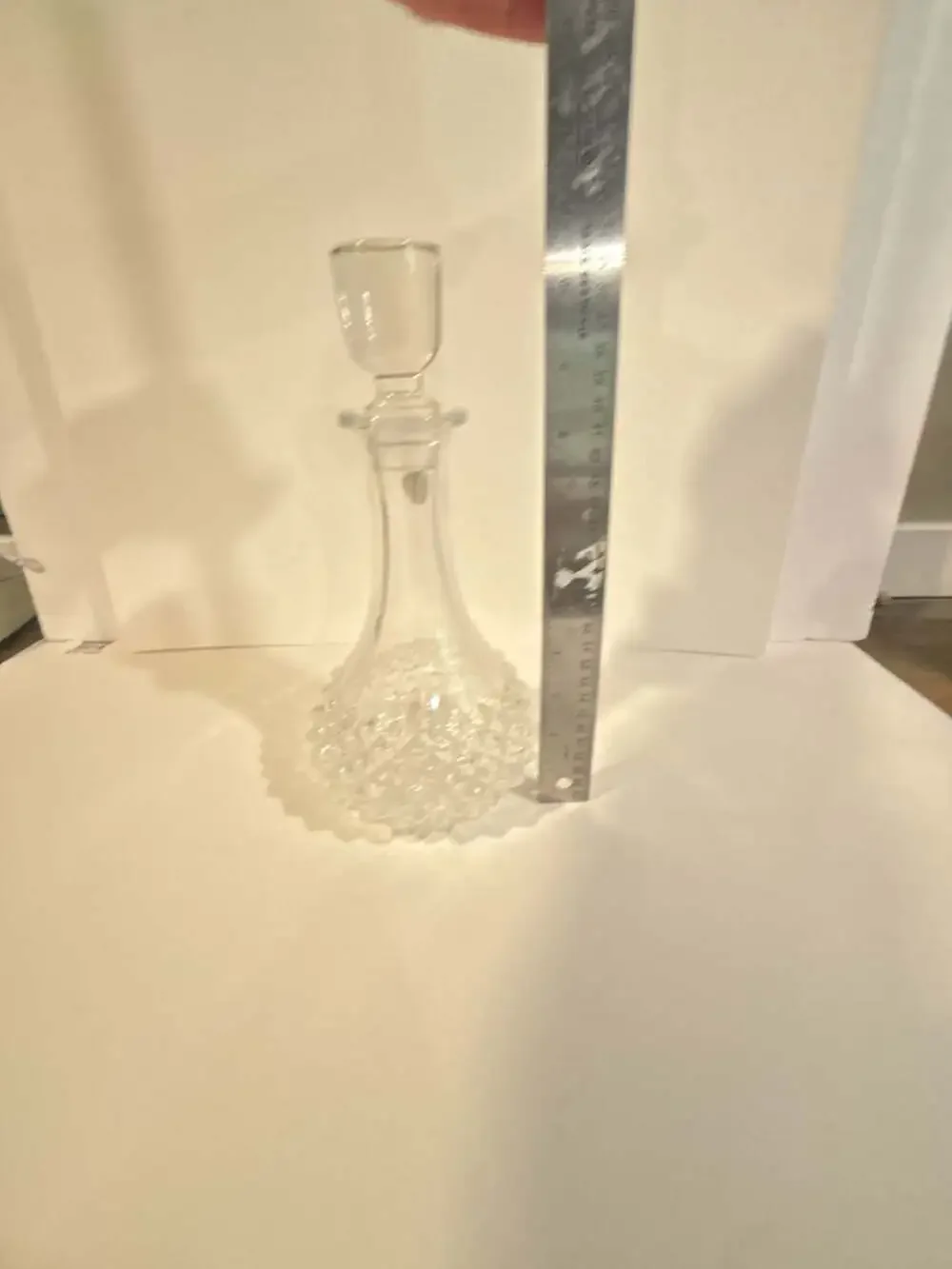 Cristal D'Arques Longchamp Pattern Lead Crystal Decanter with Stopper